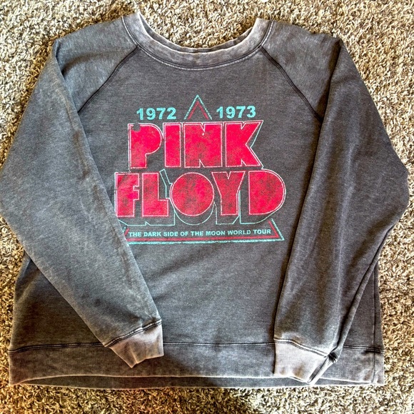 Nwot Retro inspired Pink Floyd long sleeve cropped sweatshirt size small - Picture 1 of 5